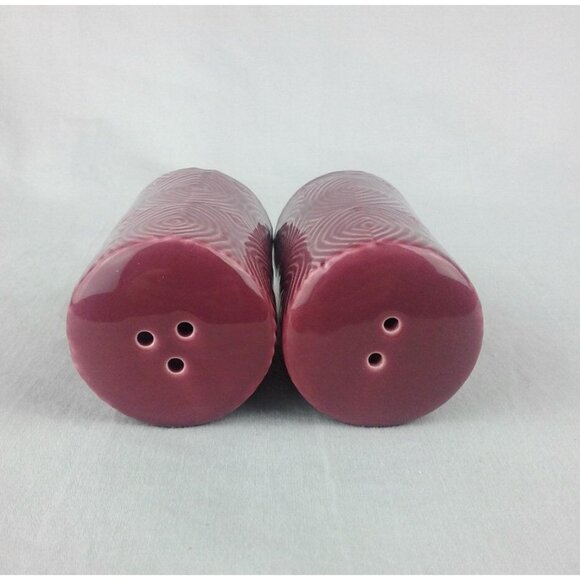 Stoneware Salt and Pepper Shakers Majestic Pink Retired Pattern Threshold - Picture 2 of 4